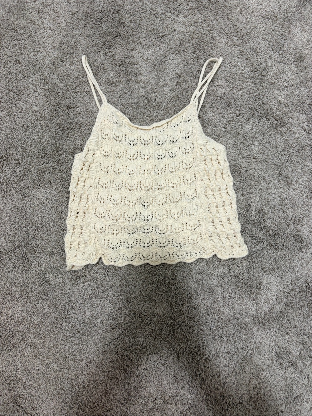 American Eagle Outfitters Crochet Camisole - Cream